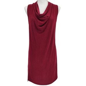 Z SUPPLY Cowl‎ Neck Knit Dress S Red Sleeveless Soft Cozy Casual Lounge